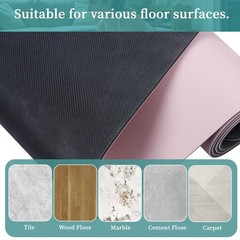 Professional Non Slip PU Yoga Mat with Carrying Strap & Alignment Line, 72″x2…