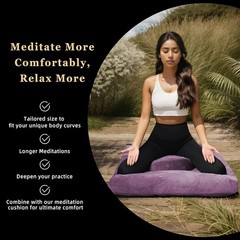 Meditation Cushion Set Buckwheat Hull & Memory Foam Adjustable Floor Pillow