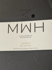 New MWH Yoga Block Black Sealed 9x6x3 Melissa Wood Health Stabilizer Balance