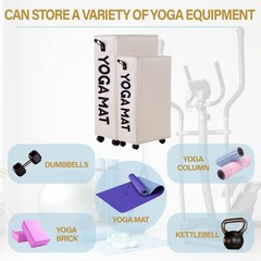 Yoga Mat Storage Racks 22”, Home Gym Storage Rack for Foam Roller, Yoga Stra…