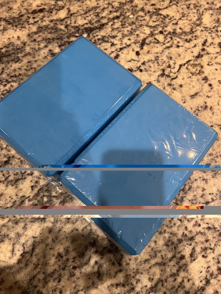 2 New Yoga Blocks, Blue, Generic Brand