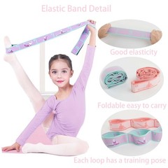 2pcs Stretch Strap for Kids,Elastic Yoga Stretching Strap with Loops, Multi-L…