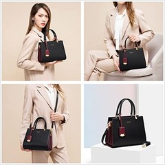 Handbags for Women Large Capacity Tote Shoulder Bags Ladies 24*11.7*18cm Black
