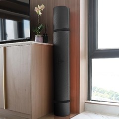 Black TPE Yoga Mat 6’x4’x1/2″ Extra Thick Non-Slip Exercise Mat