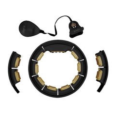 5908261681622 HHM13 NEW HULA HOP BLACK/GOLD Z MAGNESAMI I OBCIĄŻNIKIEM + LICZNIK
