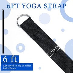 24 Pieces Yoga Strap Stretching Pilates Exercise Adjustable Straps 6 Ft Non Elas