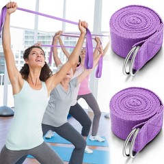 24 Pcs Yoga Strap Stretching Pilates Exercise Adjustable Straps 6 ft Non Elas…