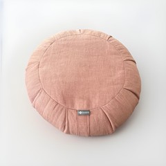 Anthropologie Halfmoon Round Linen Meditation Cushion