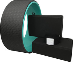 Yoga Wheel and Yoga Blocks Strap Set – Strong Yoga Wheel 32X13Cm + 2 Yoga Blocks