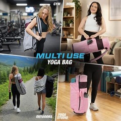 MAGNILAY Yoga Mat Bag – for Women and Men, Carrier, One Size, Pink