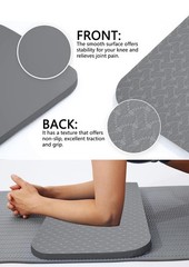 6-Piece Yoga Knee Pad Set: Extra Thick Cushions for Pain Relief (Gray)