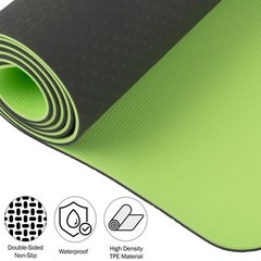 Non-Slip Yoga Mat with Alignment Marks – Lightweight Exercise Mat w… Fas