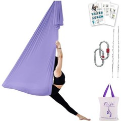 Aerial Yoga Hammock Kit Nylon Tricot Elastic Setup 2057lb Capacity Outdoor Use