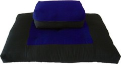 Zafu Zabuton Meditation Yoga Posture Exercise Cushion, Sit Kneel Royal/Black