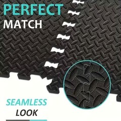 16 Pcs 30x30cm Interlocking EVA Foam Yoga Gym Mat Non-Slip Shockproof Flooring