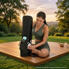 Yoga Mat Bag – Crossbody Gym Bag for Women & Men, Waterproof 29.5 Inch Black