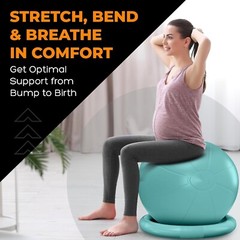 Silla de yoga con pelota de ejercicios para oficina con base antiestallidos NEW
