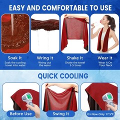 Hosuly 50 Pack Cooling Towels, 40″x12″ Yoga Towels Ice Breathable Soft Chilly…