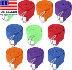 10 Pcs Yoga Strap for Stretching Bulk 6Ft Exercise Stretch Band with Metal D Rin