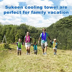Sukeen [4 Pack Cooling 40″ x 12″, Light Blue/Light Grey/Dark Blue/Dark Grey