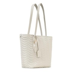 TOTE N°1 Large Structured Tote – Vegan Leather Shoulder Bag for Laptop White
