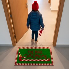 – “Merry Christmas” Coconut Doormat with Non Slip PVC Base. Red un…