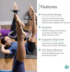 Ultra-Fit Circle Pilates Ring, Body Ring, Great Exercisers for Legs, Fitness Cir