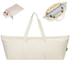 Large Yoga Mat Bag with Shoes Compartment and Wet Pocket Ladies Pilates Gym T…