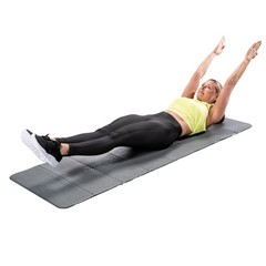 Folding Exercise Mat Gray Non-Slip Cushioned Pilates Yoga Floor Workout