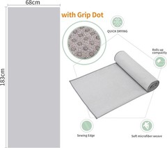 2 Pack Hot Yoga Towel with Grip Dot，Stickyfiber Yoga Mat Towels Non Slip for …