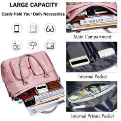 Large Utility Tote Bag with Multi-pockets and Compartment for Travel & Work