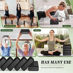 20 Pcs Foam EVA Yoga Blocks Lightweight Non-Slip Supportive Foam Blocks Yoga