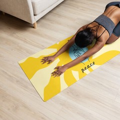 Yoga mat Sunny Happy Namaste Good Vibes Excercising Stretching Meditation