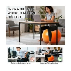 Gruper Yoga Ball, Multiple Sizes Non Slip Exercise Ball for Workout… Fast Ship