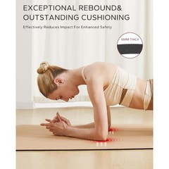 Large Cork Yoga Mat – 72″x36″ Wide Non-Slip for Home Workout, Yoga, Pilates