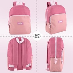 15 Inch Backpack for Girls, Preschool, Elementary & Middle School Pink