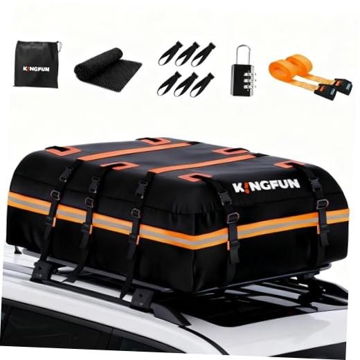 Car Rooftop Cargo Carrier Bag, Waterproof Car Roof Luggage 20 Cubic Feet