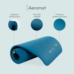 Aeromat Pilates and Yoga Mat for Floor Exercise Extra-Thick Floor Workout Mat