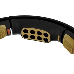 5908261681622 HHM13 NEW HULA HOP BLACK/GOLD Z MAGNESAMI I OBCIĄŻNIKIEM + LICZNIK