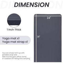 BalanceFrom GoYoga Exercise Yoga Mat – Black