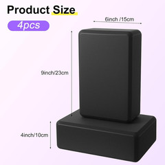 4 Pack Yoga Blocks 9 X 6 X 3 Inch Soft Eva Foam Lightweight Non Slip Yoga Props