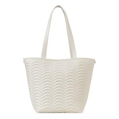 TOTE N°1 Large Structured Tote – Vegan Leather Shoulder Bag for Laptop White