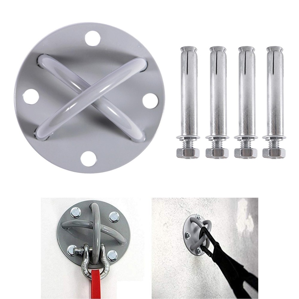 Ceiling Hook Steel Straps Gymnastic Rings Swing Hammock Wall