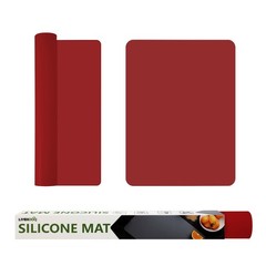 Silicone Mat for Kitchen Counter, Silicone Mat Trimable to Size (Red, 15.7×