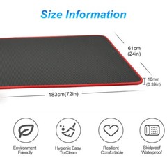 10MM Extra Thick 183cmX61cm Yoga Mats NRB Non-Slip Exercise Mat Fitness Gym