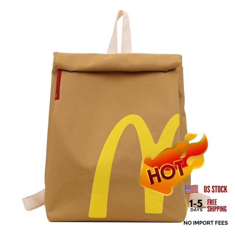 Classic Funny Retro Paper Bag Large Capacity Backpack Cute Personalized