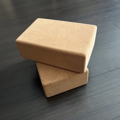 Cork Yoga Blocks Set of 2 Natural High Density