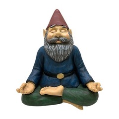 Yoga Gnome Lawn Ornament, 10-Inch Half Lotus Pose Asana Yogi Gift item