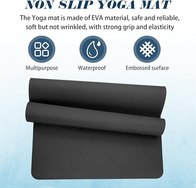 Non-Slip, Waterproof EVA Material Multipurpose Fitness Yoga Mats 10 Pack LEIFIDE