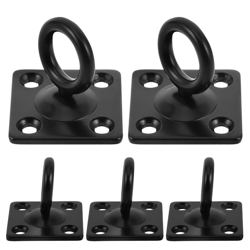 5 Pcs Wall Hook Stainless Steel Square Eye Plate Hooks for Ceiling